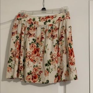 Floral rose printed skirt